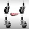 Service Caster 3.5'' SS Black Poly Wheel Swivel 1-1/4'' Expanding Stem Caster Set 2 Brakes, 4PK SCC-SSEX20S3514-PPUB-BLK-2-TLB-2-114 - alternate 3